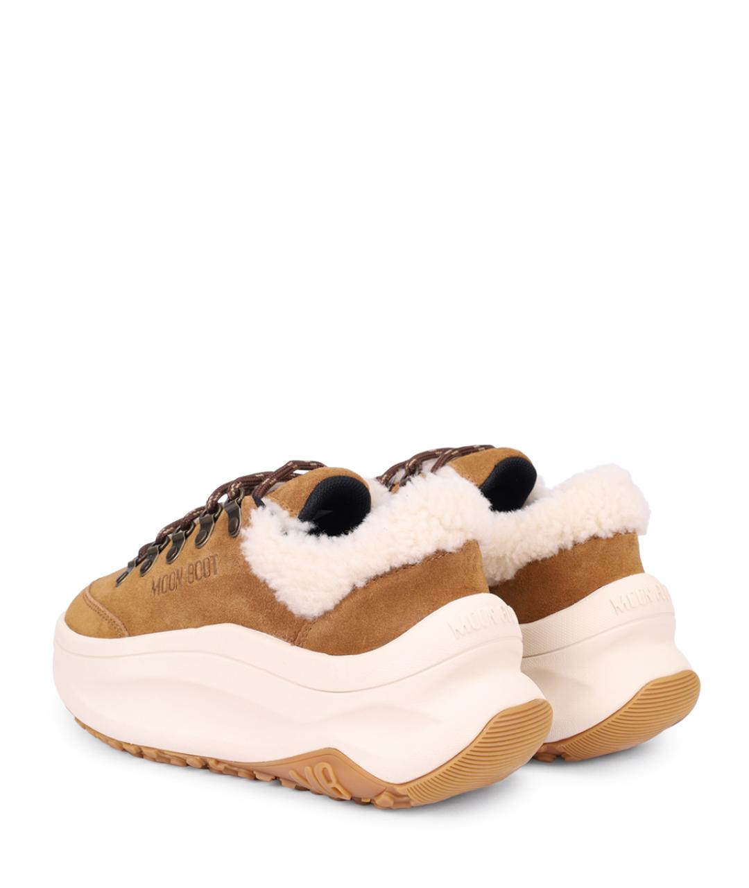 MOON BOOT Коричневые замшевые кроссовки, фото 4