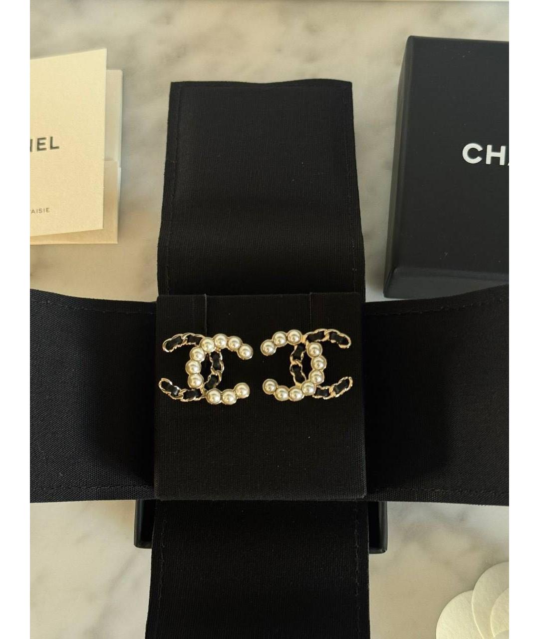 CHANEL Желтые серьги, фото 3