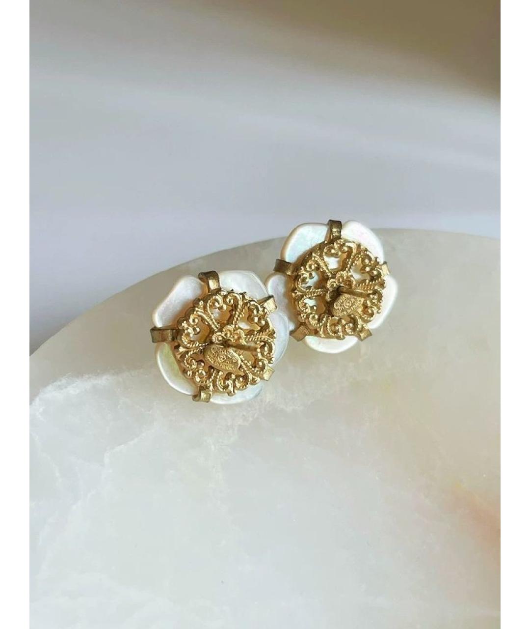 CHANEL Белые серьги, фото 3