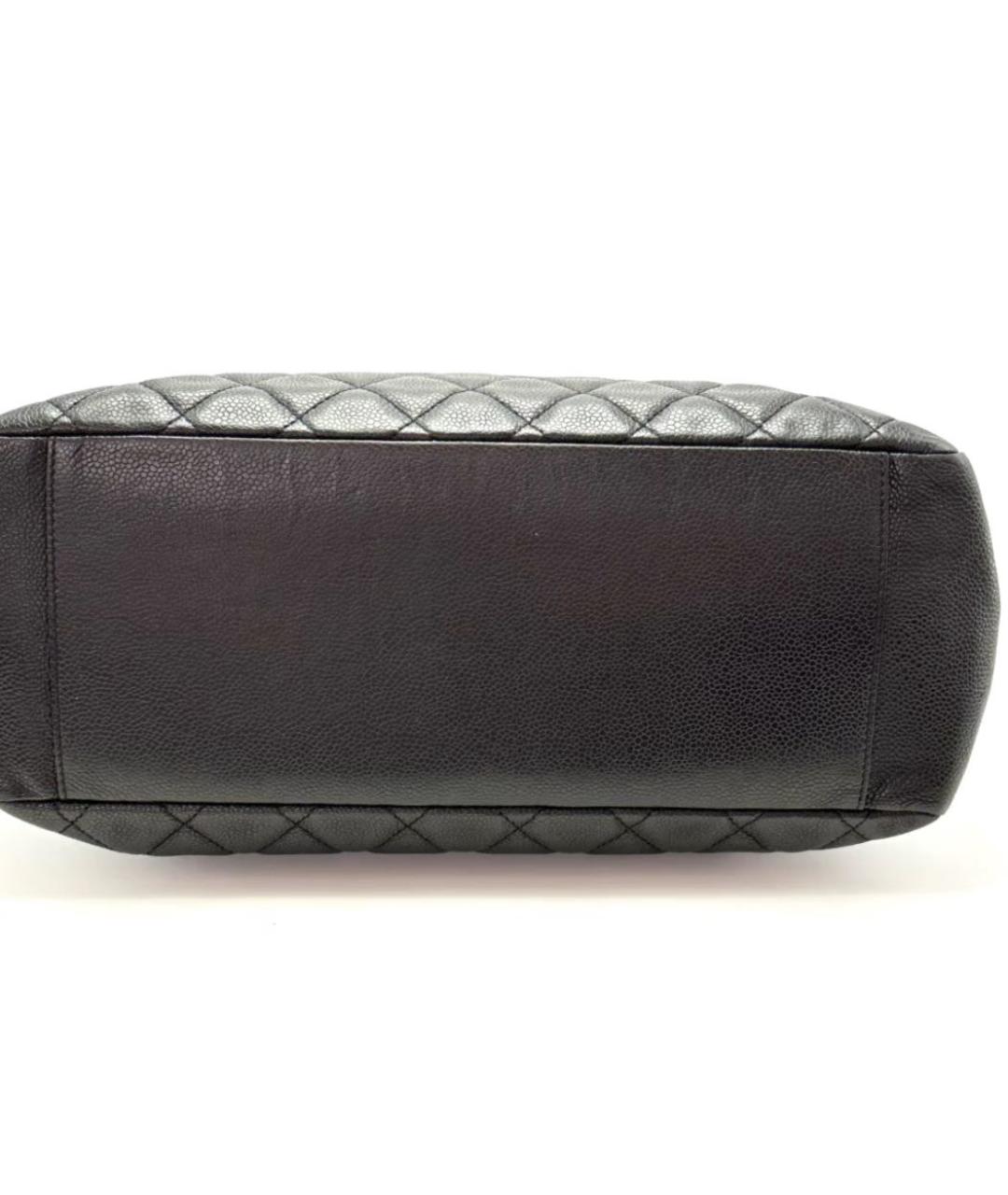 CHANEL Черная кожаная сумка тоут, фото 4