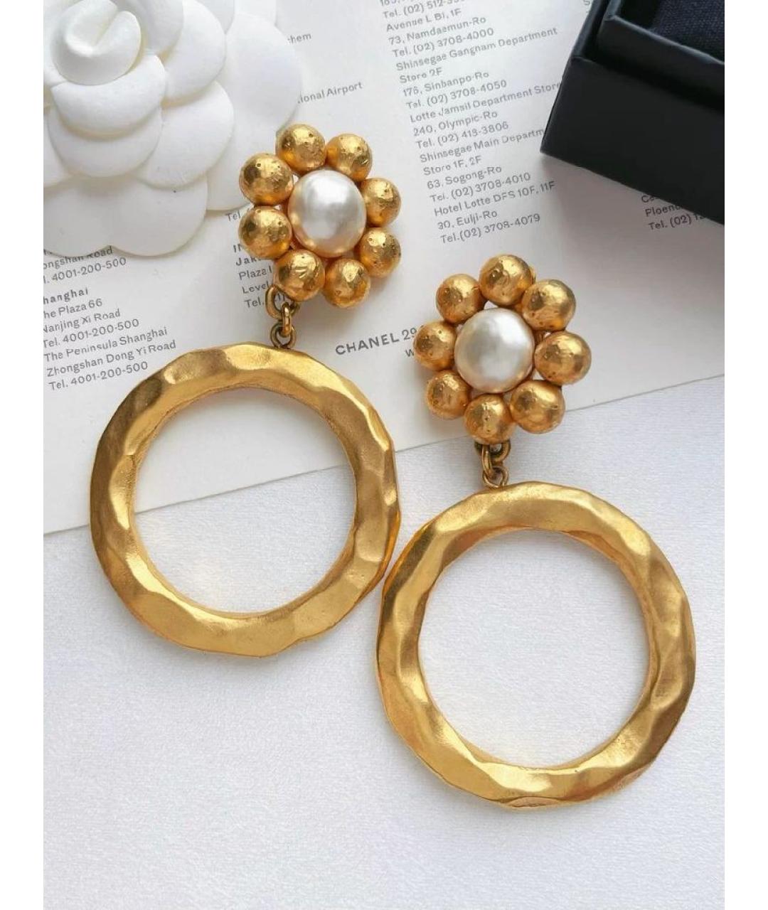 CHANEL Золотые клипсы, фото 5