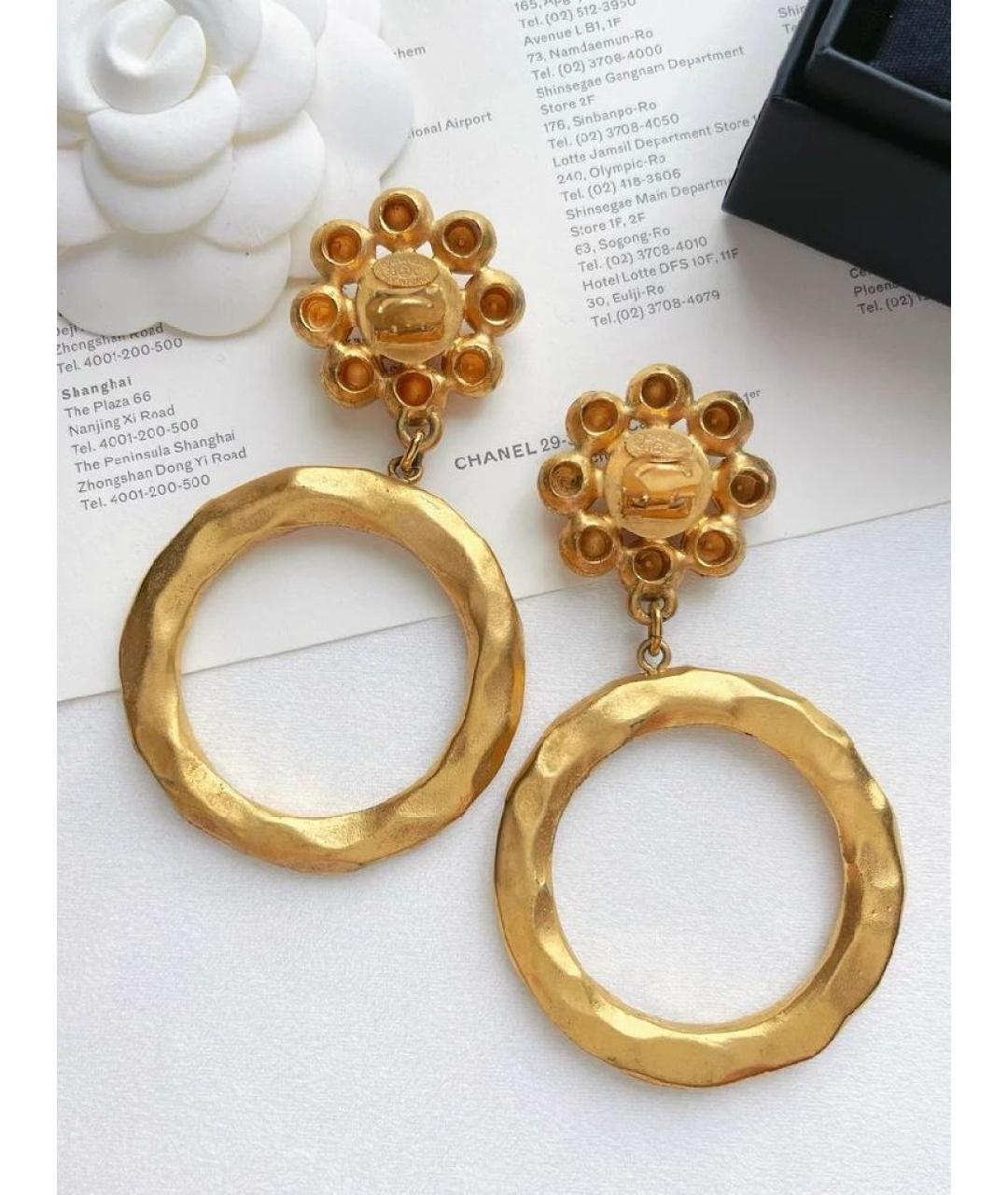 CHANEL Золотые клипсы, фото 4