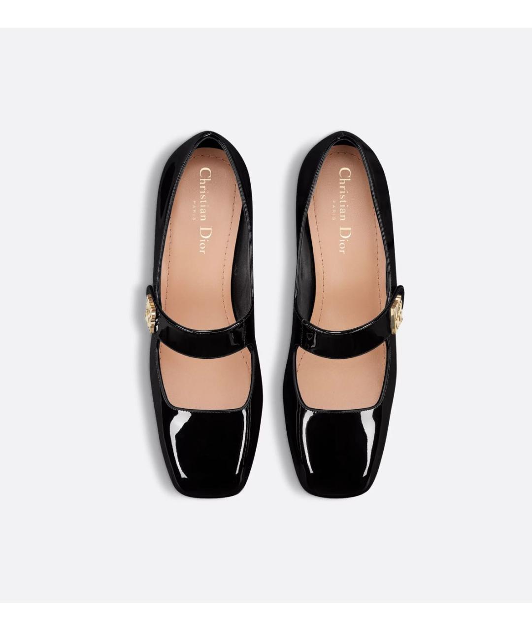 CHRISTIAN DIOR Черные туфли из лакированной кожи, фото 4