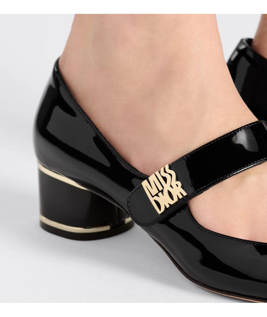 CHRISTIAN DIOR Черные туфли из лакированной кожи, фото 2