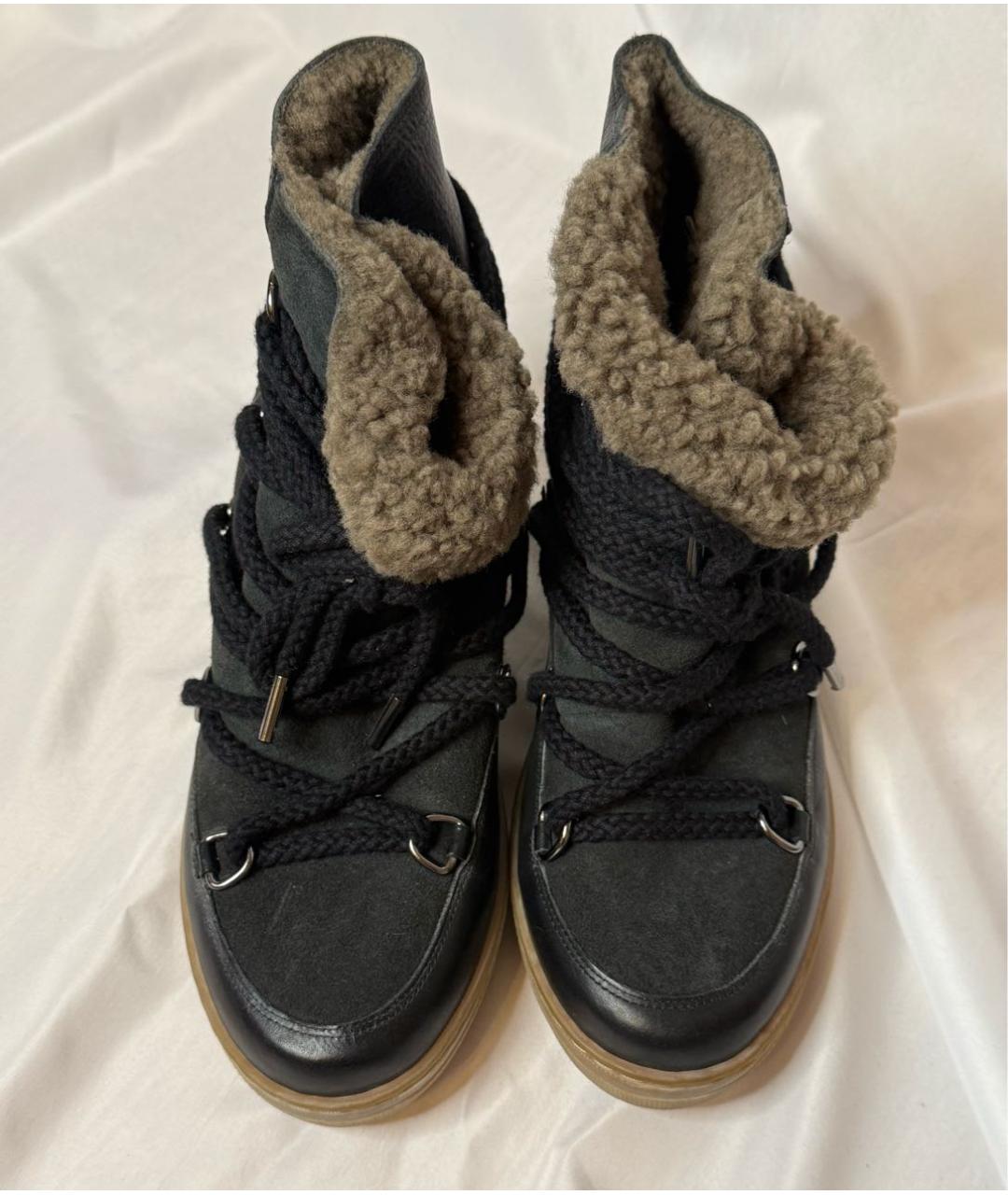 ISABEL MARANT Черные кожаные ботинки, фото 2