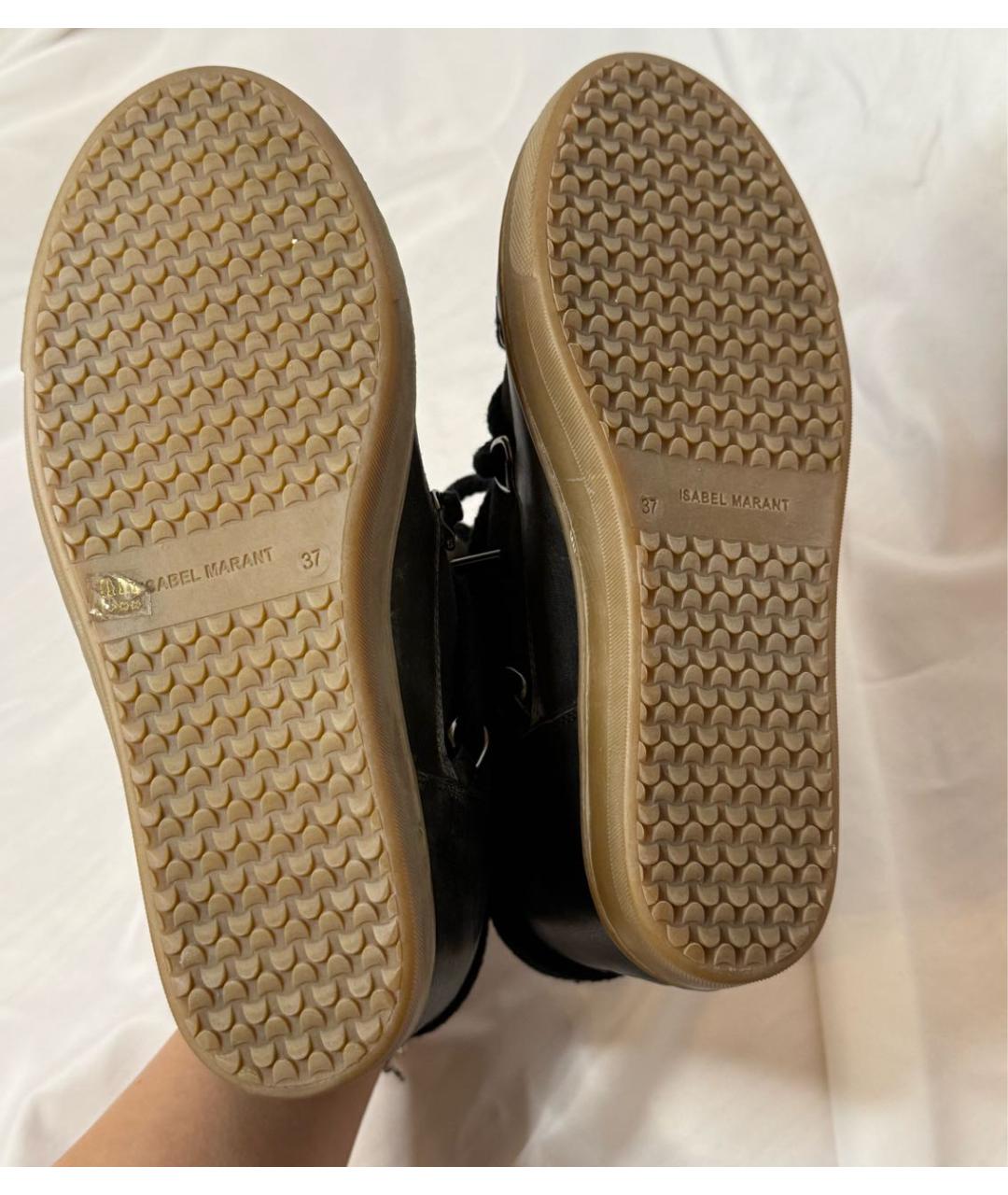 ISABEL MARANT Черные кожаные ботинки, фото 6