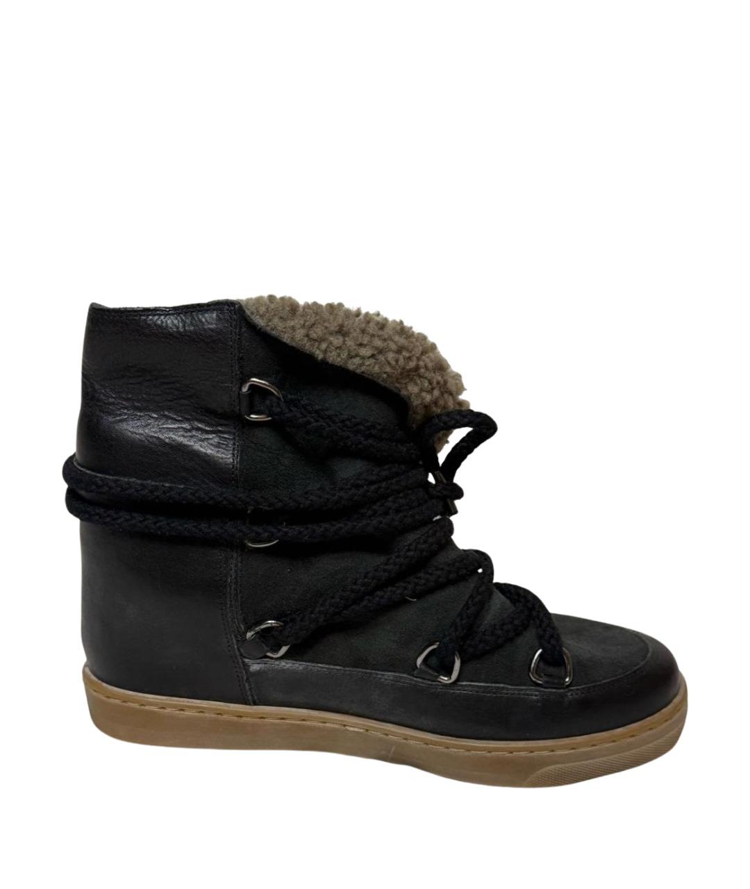 ISABEL MARANT Черные кожаные ботинки, фото 1