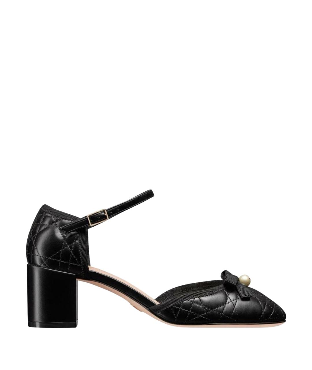 CHRISTIAN DIOR Черные кожаные туфли, фото 1