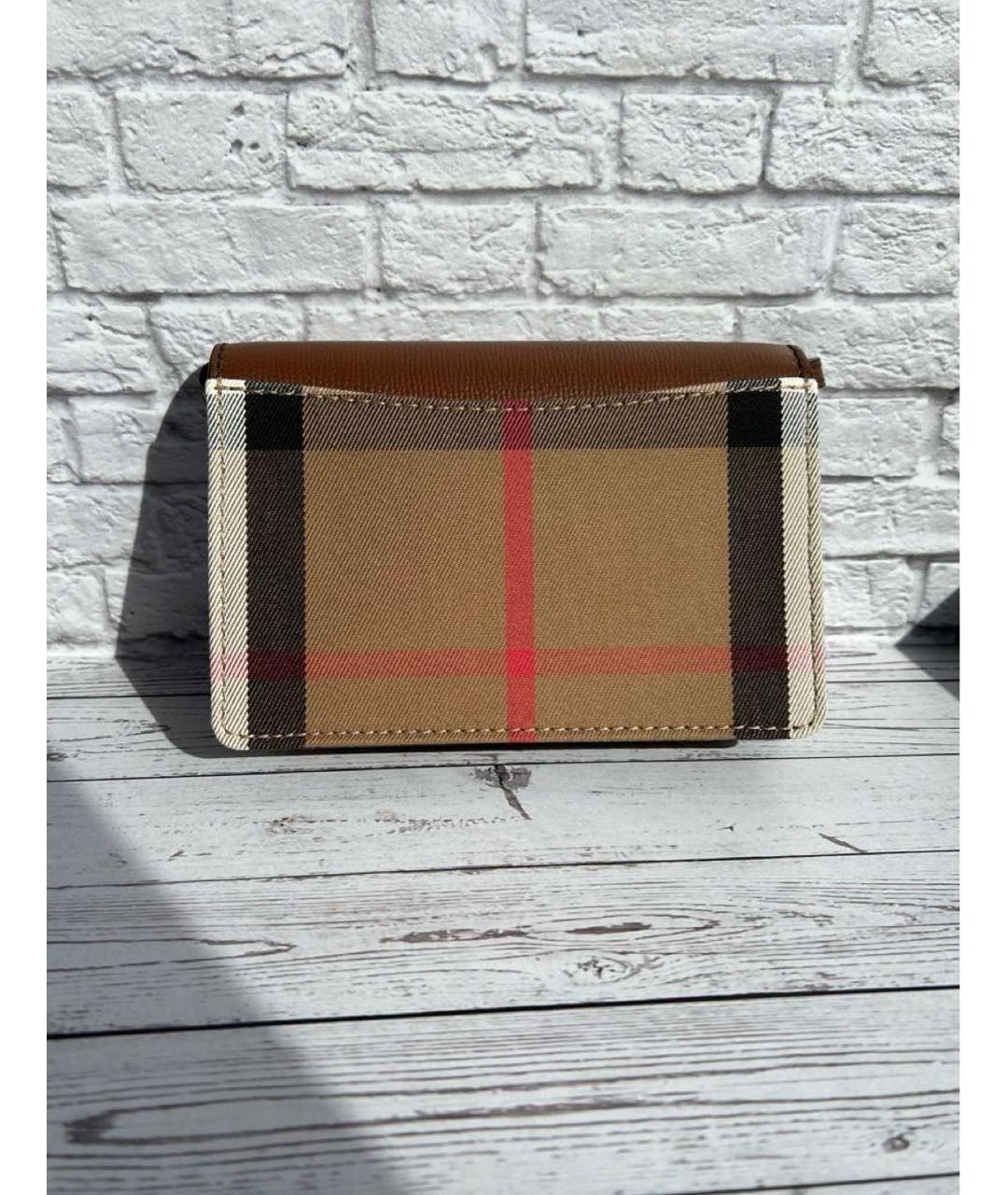 BURBERRY Коричневая кожаная сумка через плечо, фото 4