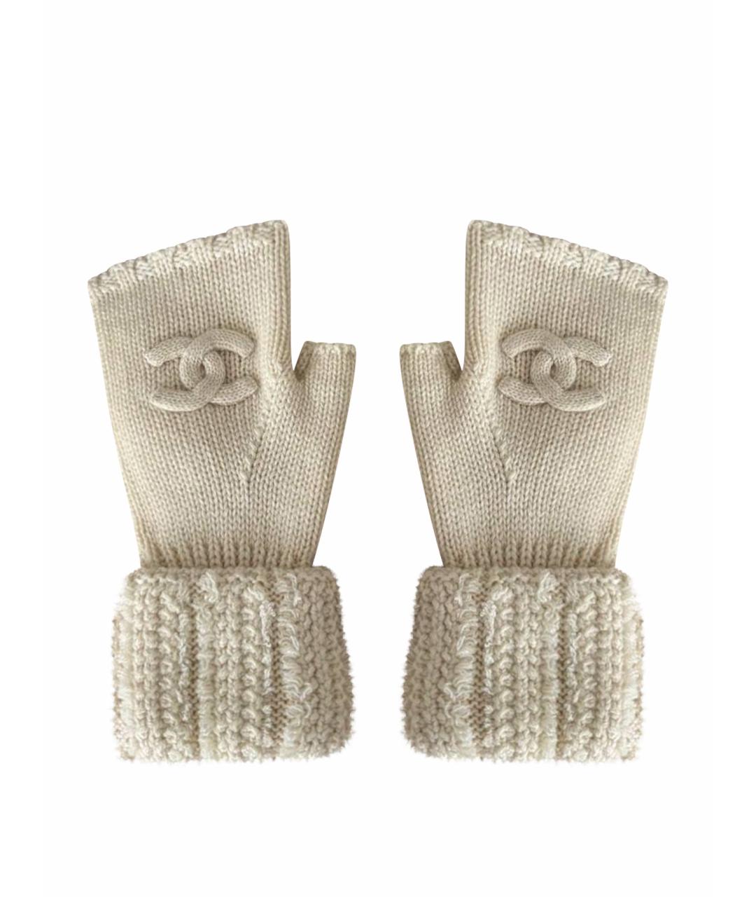 CHANEL Белые митенки, фото 1