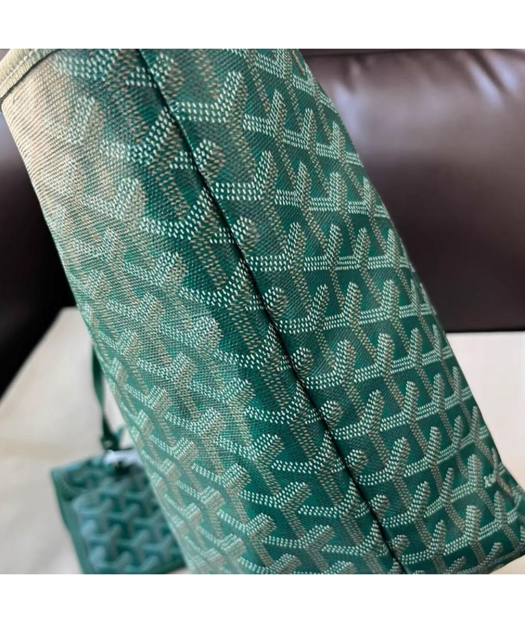 GOYARD Зеленая сумка тоут, фото 4