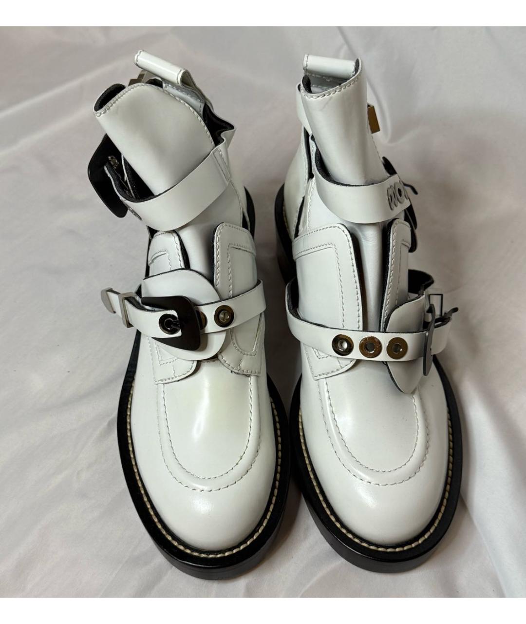 BALENCIAGA Белые кожаные полусапоги, фото 2
