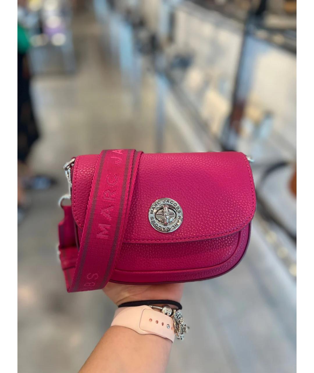 MARC JACOBS Фуксия кожаная сумка через плечо, фото 6