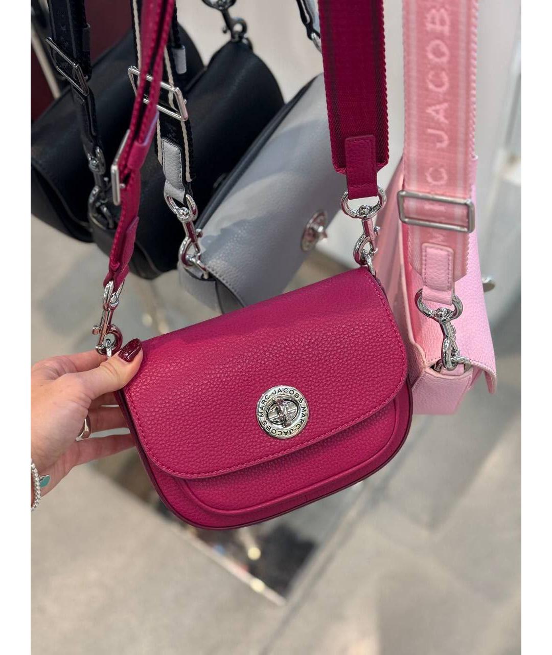 MARC JACOBS Фуксия кожаная сумка через плечо, фото 4