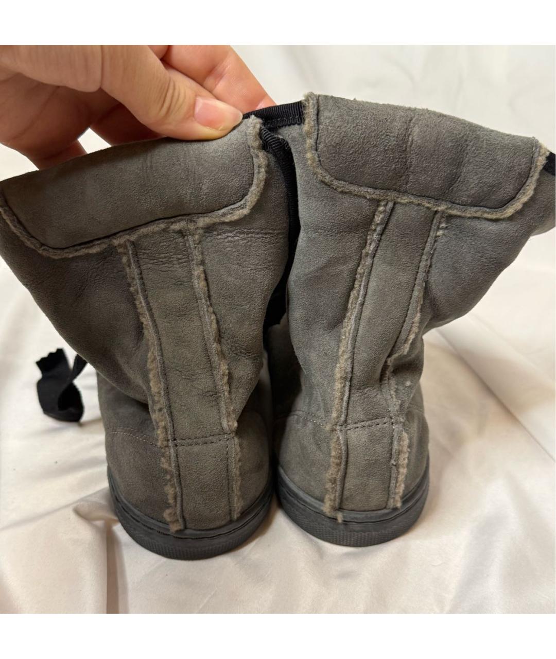 LANVIN Голубые замшевые кеды, фото 3