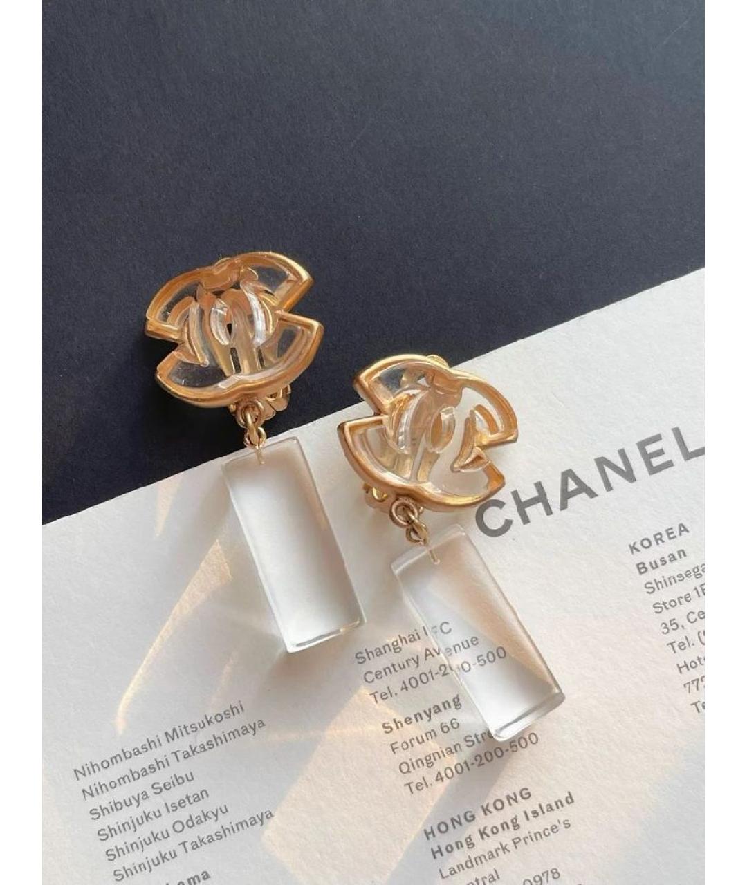 CHANEL Золотые клипсы, фото 5