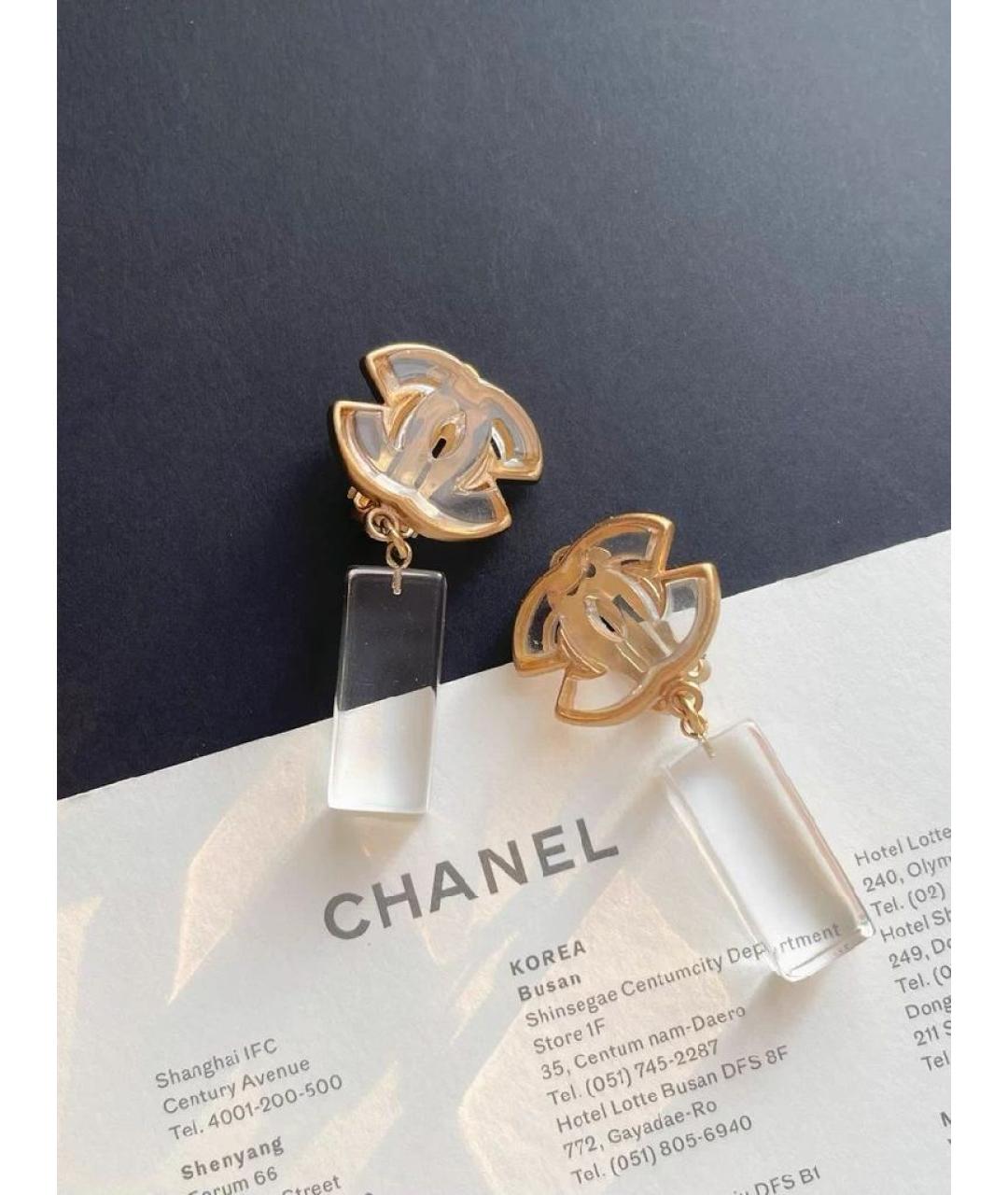 CHANEL Золотые клипсы, фото 2
