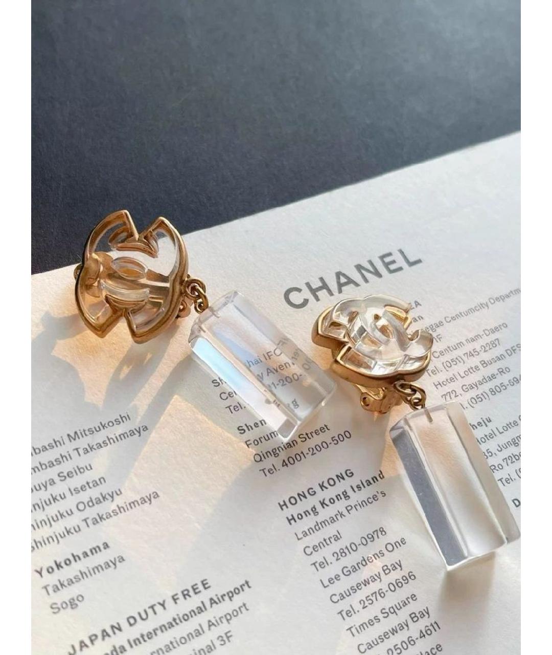 CHANEL Золотые клипсы, фото 3