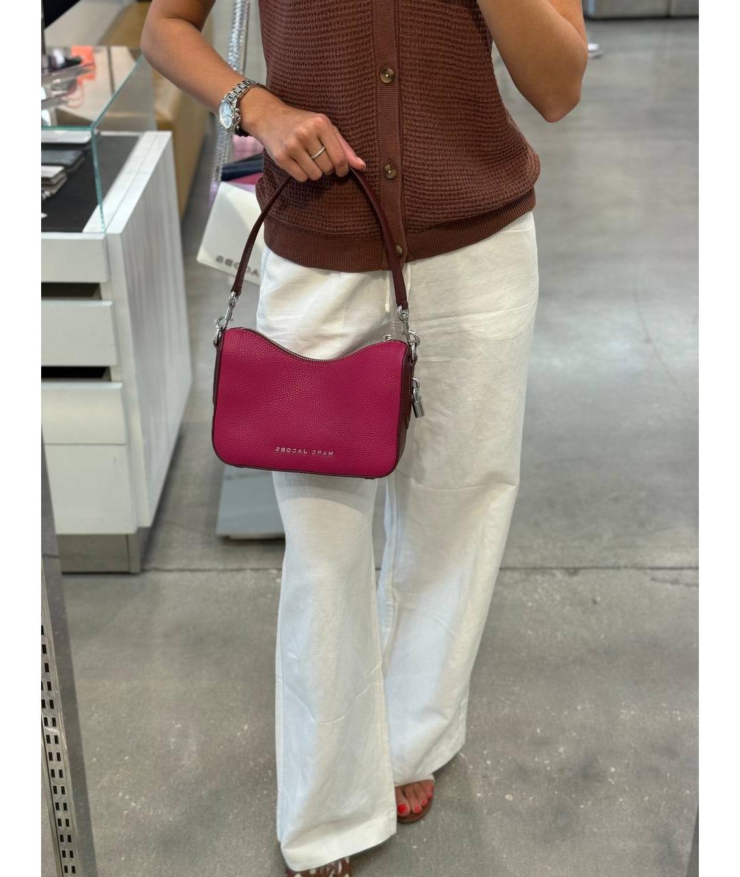 MARC JACOBS Фуксия кожаная сумка через плечо, фото 6