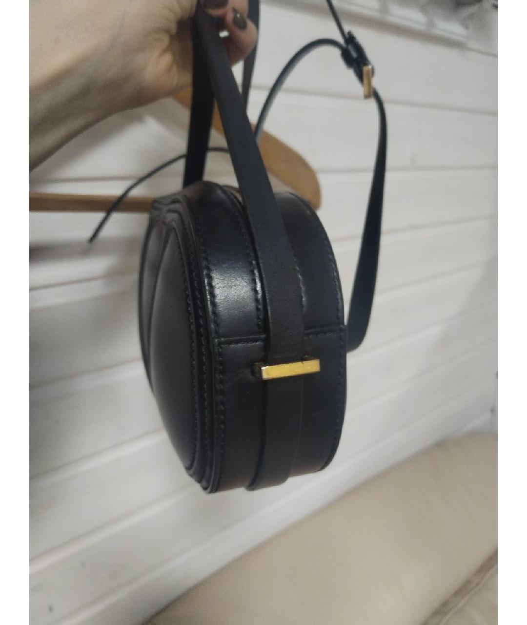 VALENTINO Черная кожаная сумка через плечо, фото 7