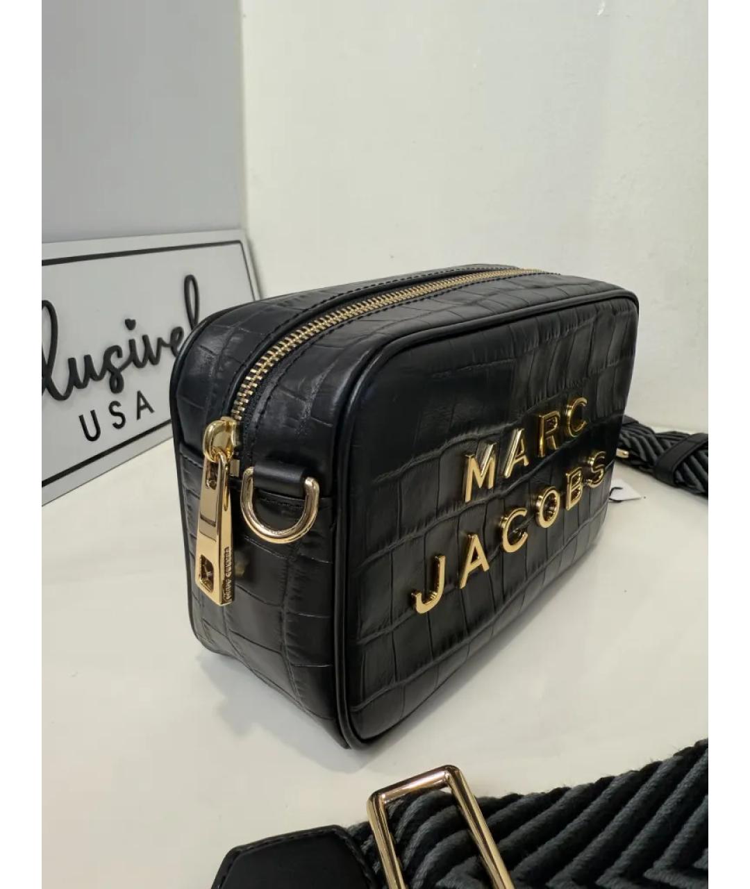 MARC JACOBS Черная кожаная сумка через плечо, фото 5