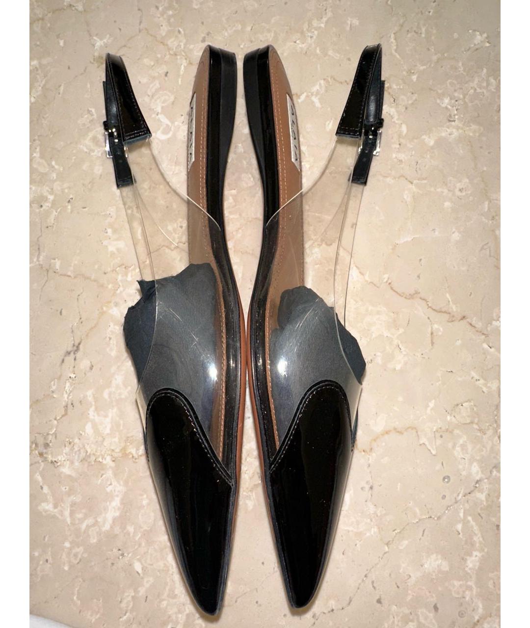 ALAIA Черные балетки из лакированной кожи, фото 4