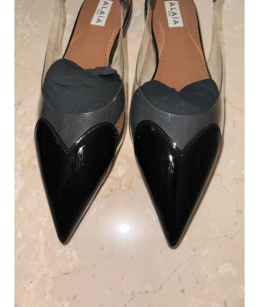 ALAIA Черные балетки из лакированной кожи, фото 3