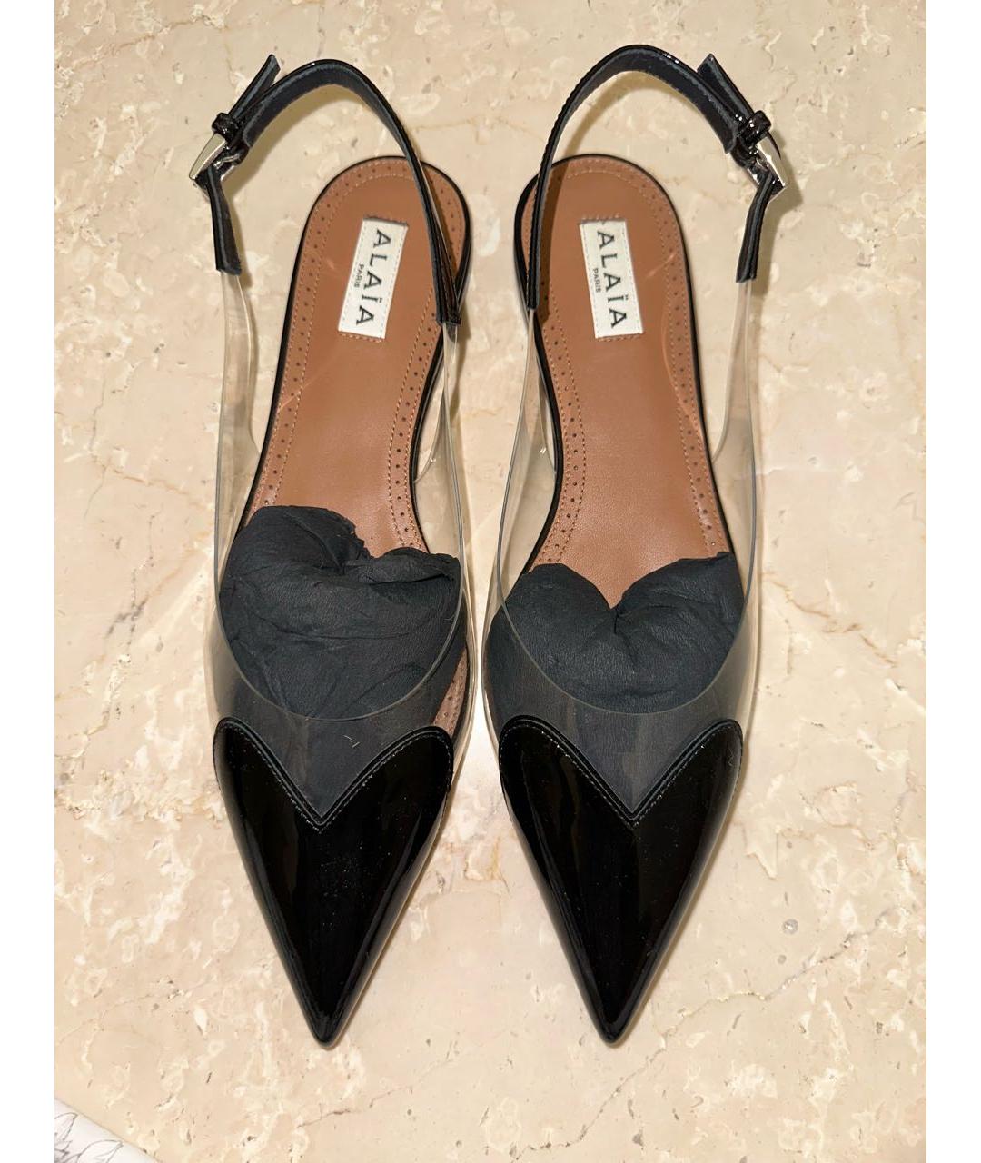 ALAIA Черные балетки из лакированной кожи, фото 2