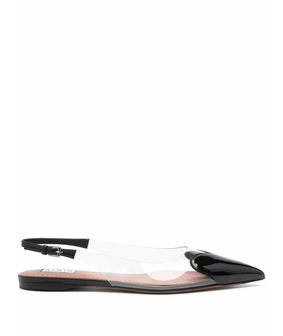 ALAIA Черные балетки из лакированной кожи, фото 1