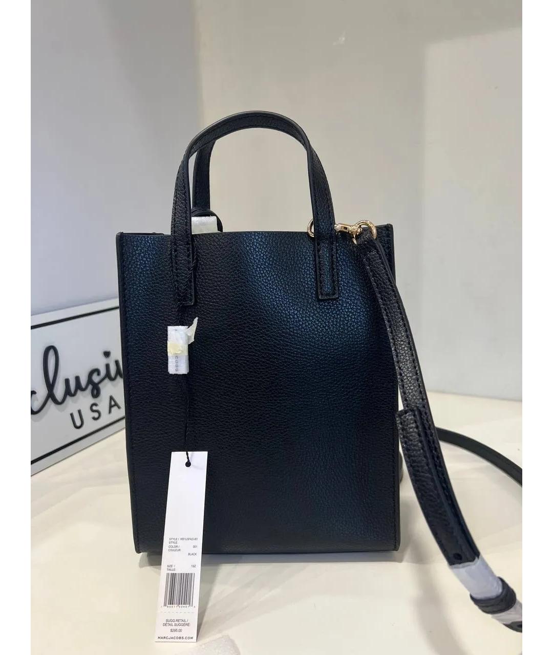 MARC JACOBS Черная кожаная сумка с короткими ручками, фото 5