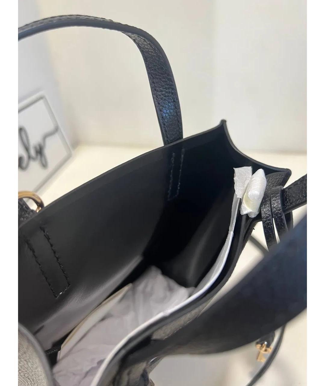 MARC JACOBS Черная кожаная сумка с короткими ручками, фото 4