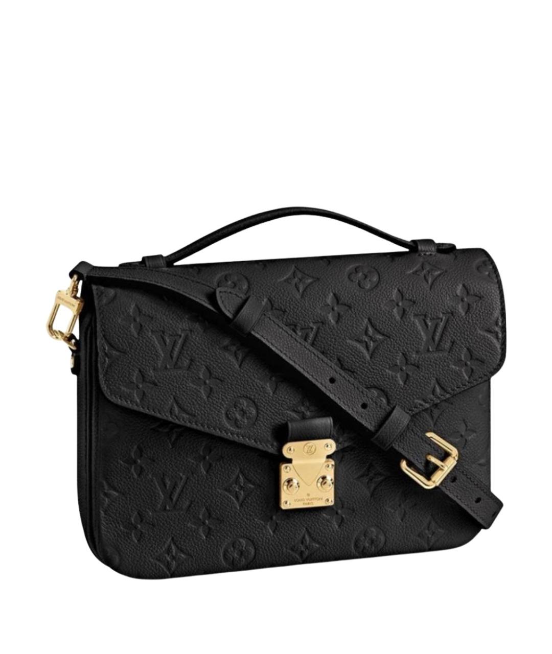 LOUIS VUITTON Черная кожаная сумка через плечо, фото 1