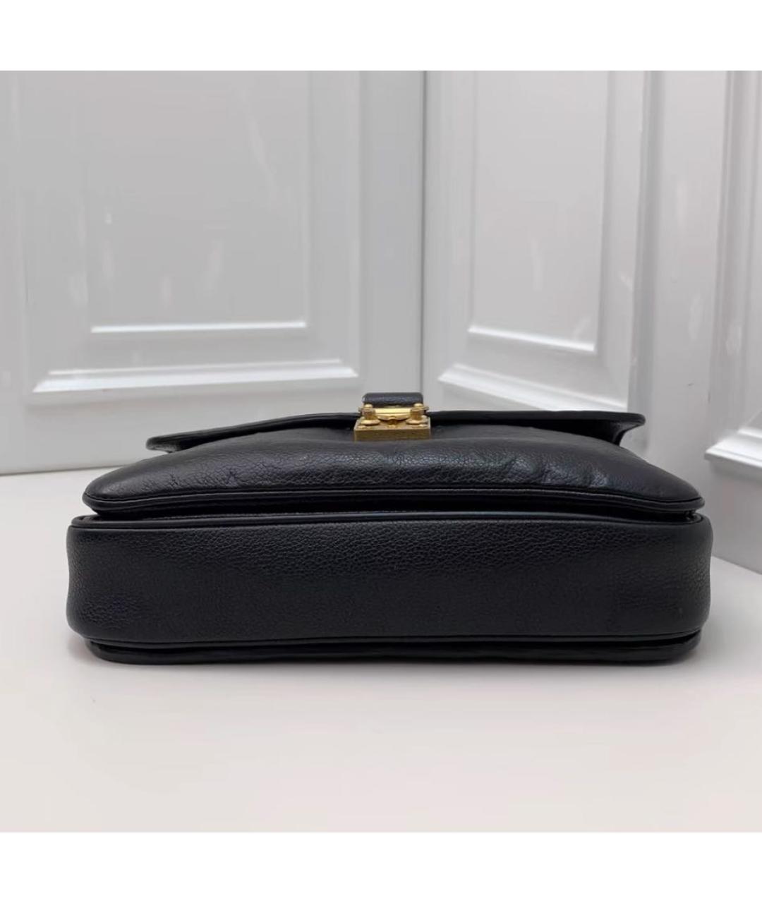 LOUIS VUITTON Черная кожаная сумка через плечо, фото 5