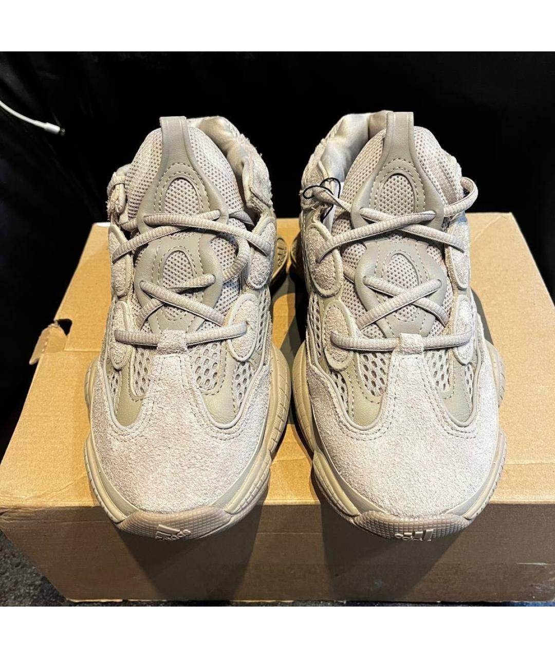 ADIDAS YEEZY Бежевые текстильные кроссовки, фото 2