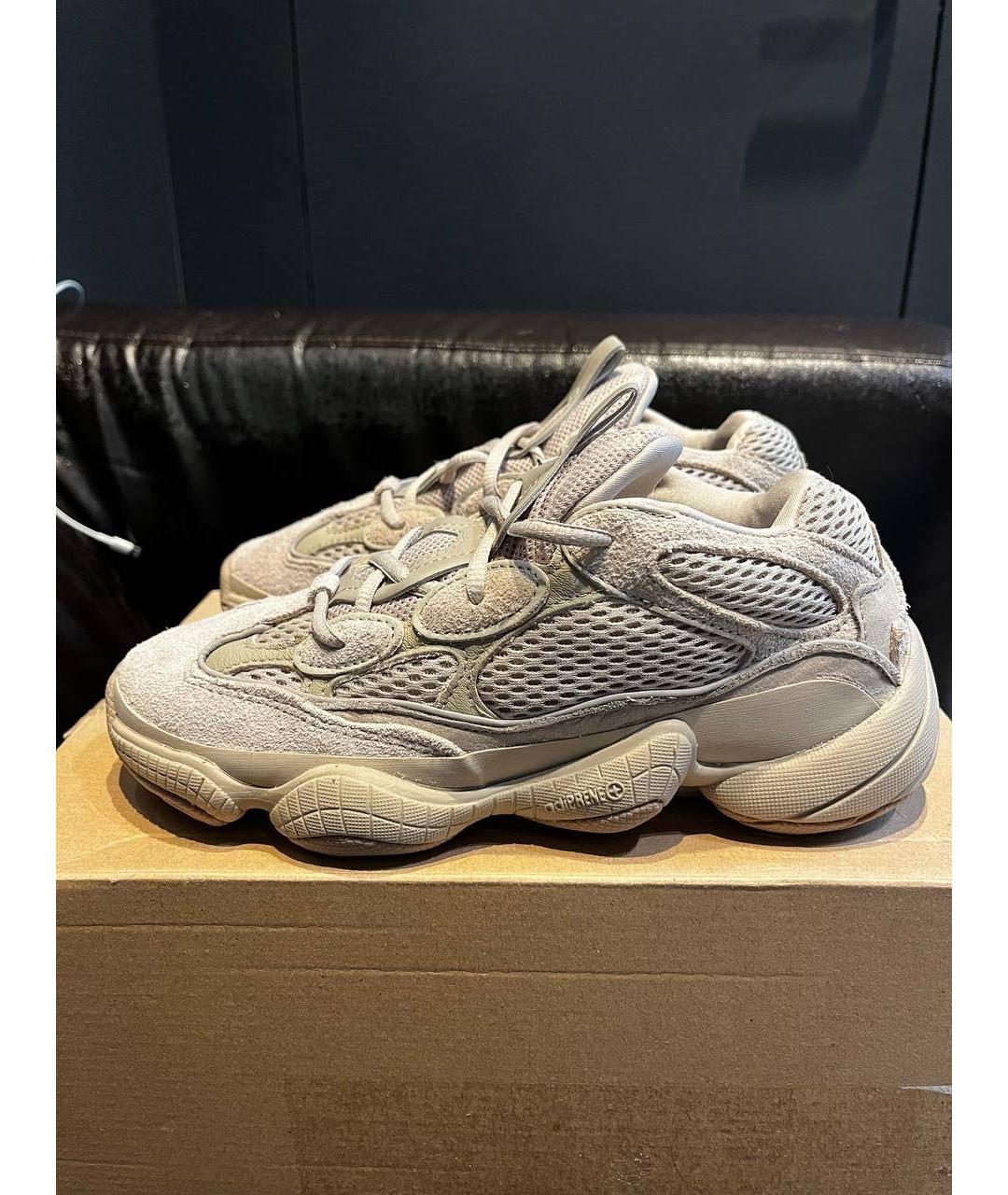 ADIDAS YEEZY Бежевые текстильные кроссовки, фото 4