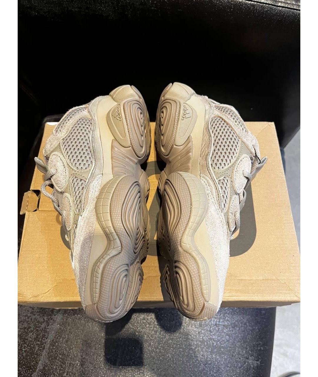 ADIDAS YEEZY Бежевые текстильные кроссовки, фото 3