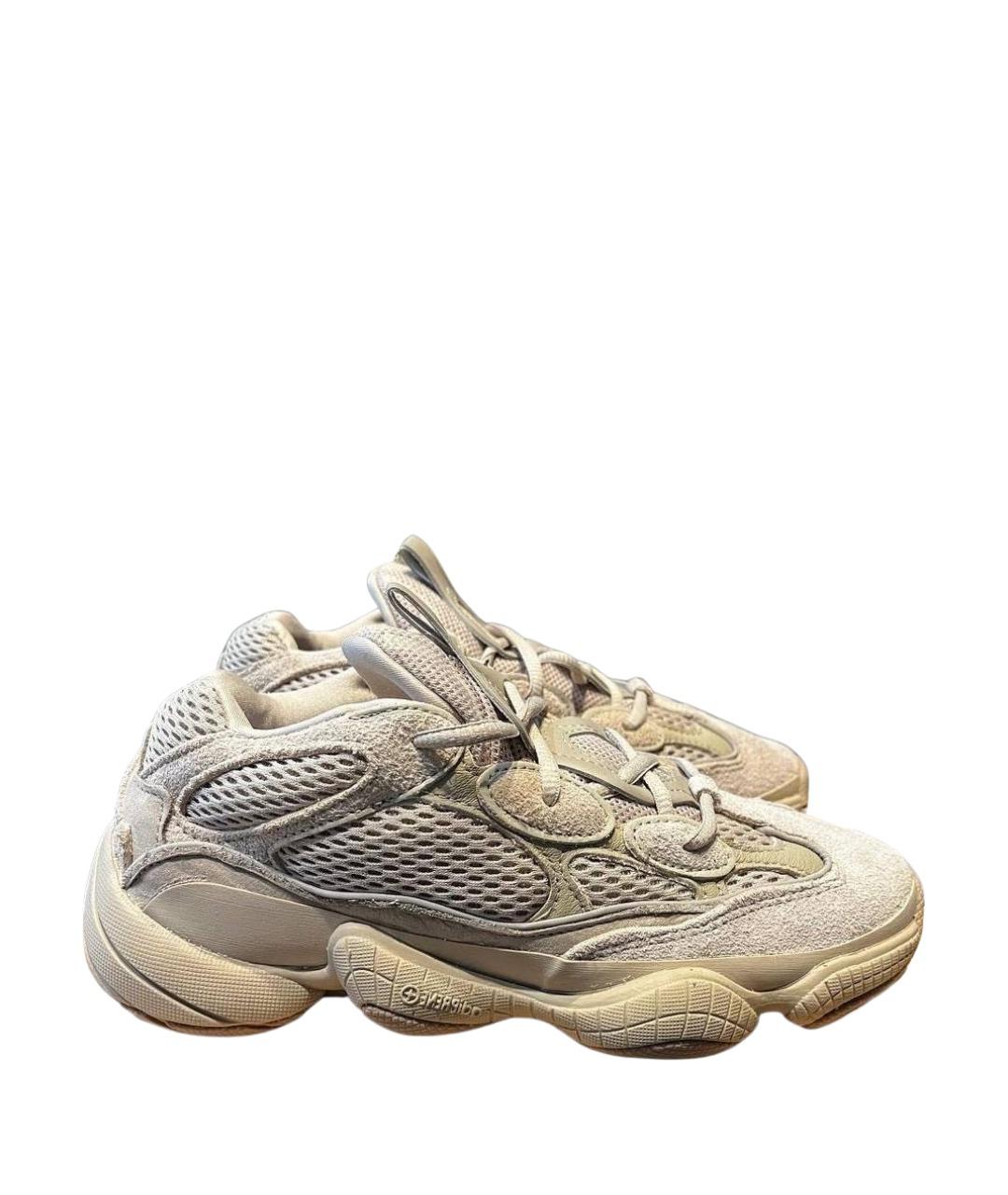 ADIDAS YEEZY Бежевые текстильные кроссовки, фото 1