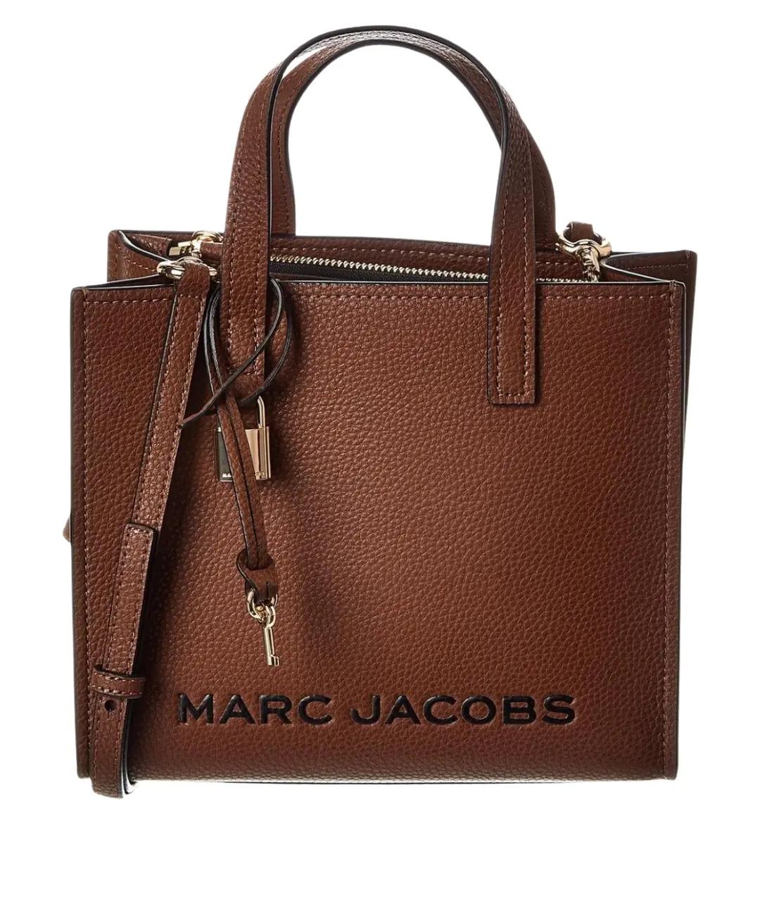 MARC JACOBS Коричневая кожаная сумка с короткими ручками, фото 1