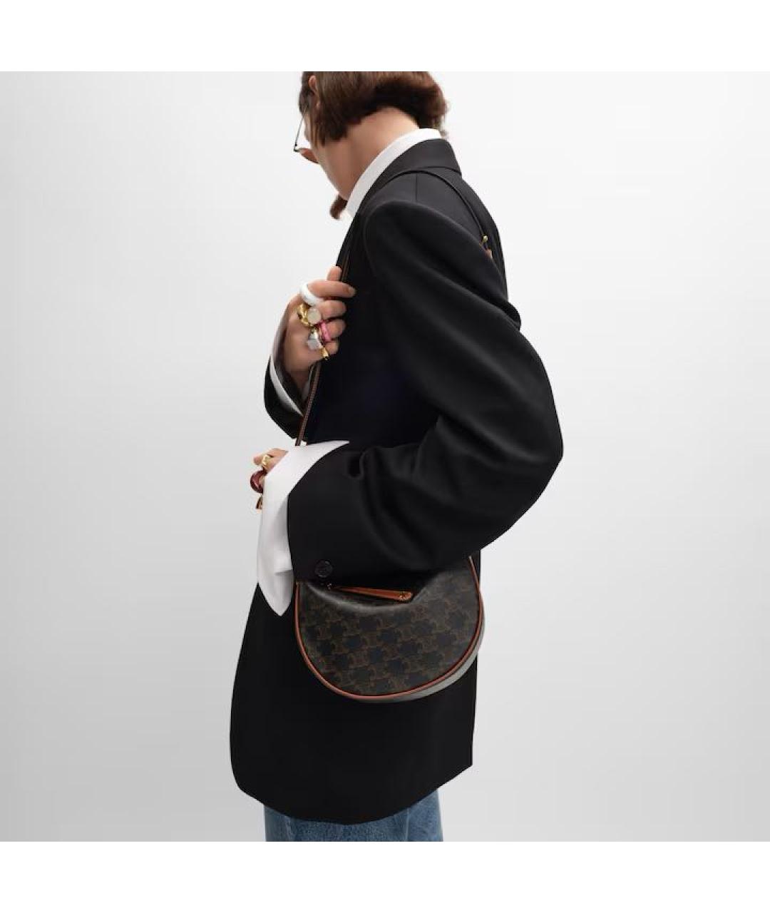 CELINE Коричневая сумка с короткими ручками, фото 2