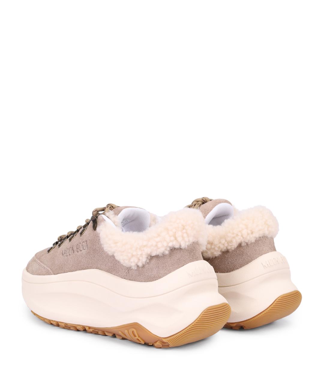 MOON BOOT Бежевые замшевые слипоны, фото 4
