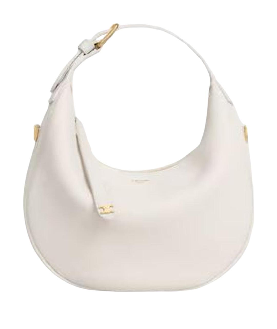 CELINE Белая кожаная сумка с короткими ручками, фото 1