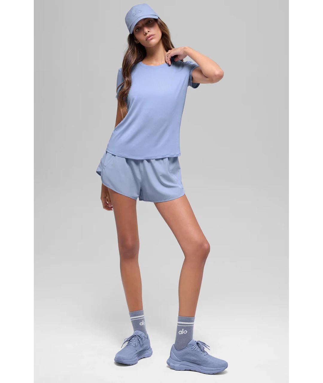 ALO YOGA Голубые шорты, фото 7