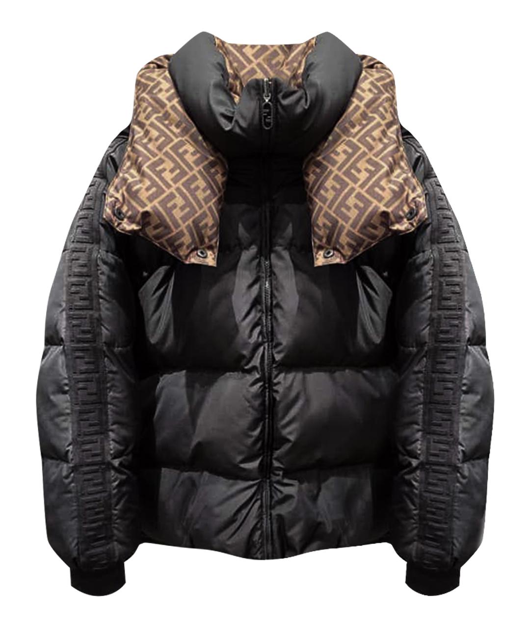 FENDI Черный полиэстеровый пуховик, фото 1