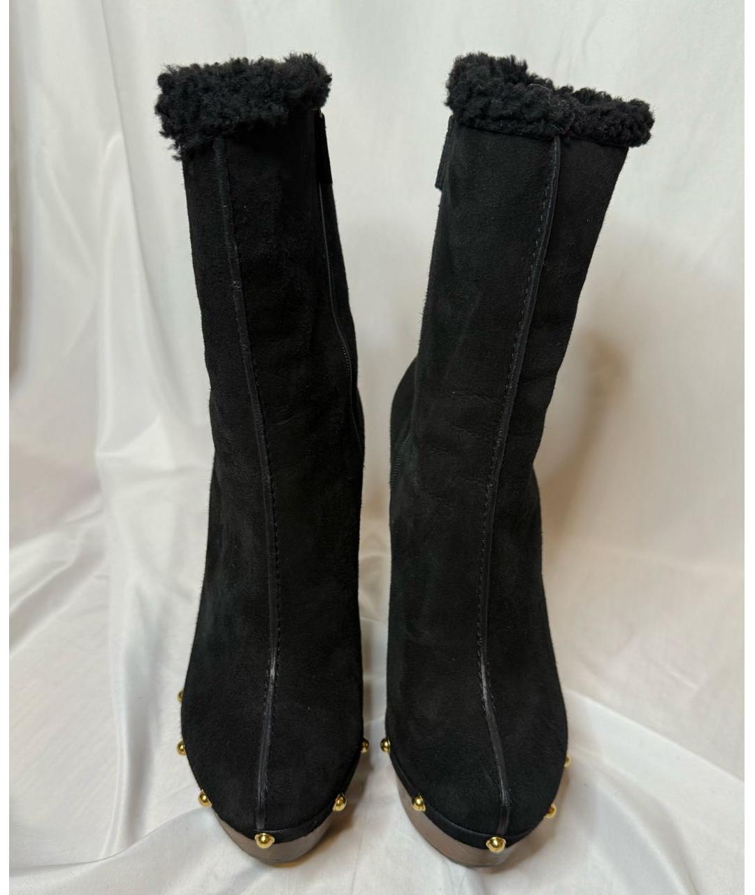 GUCCI Черные замшевые ботильоны, фото 2