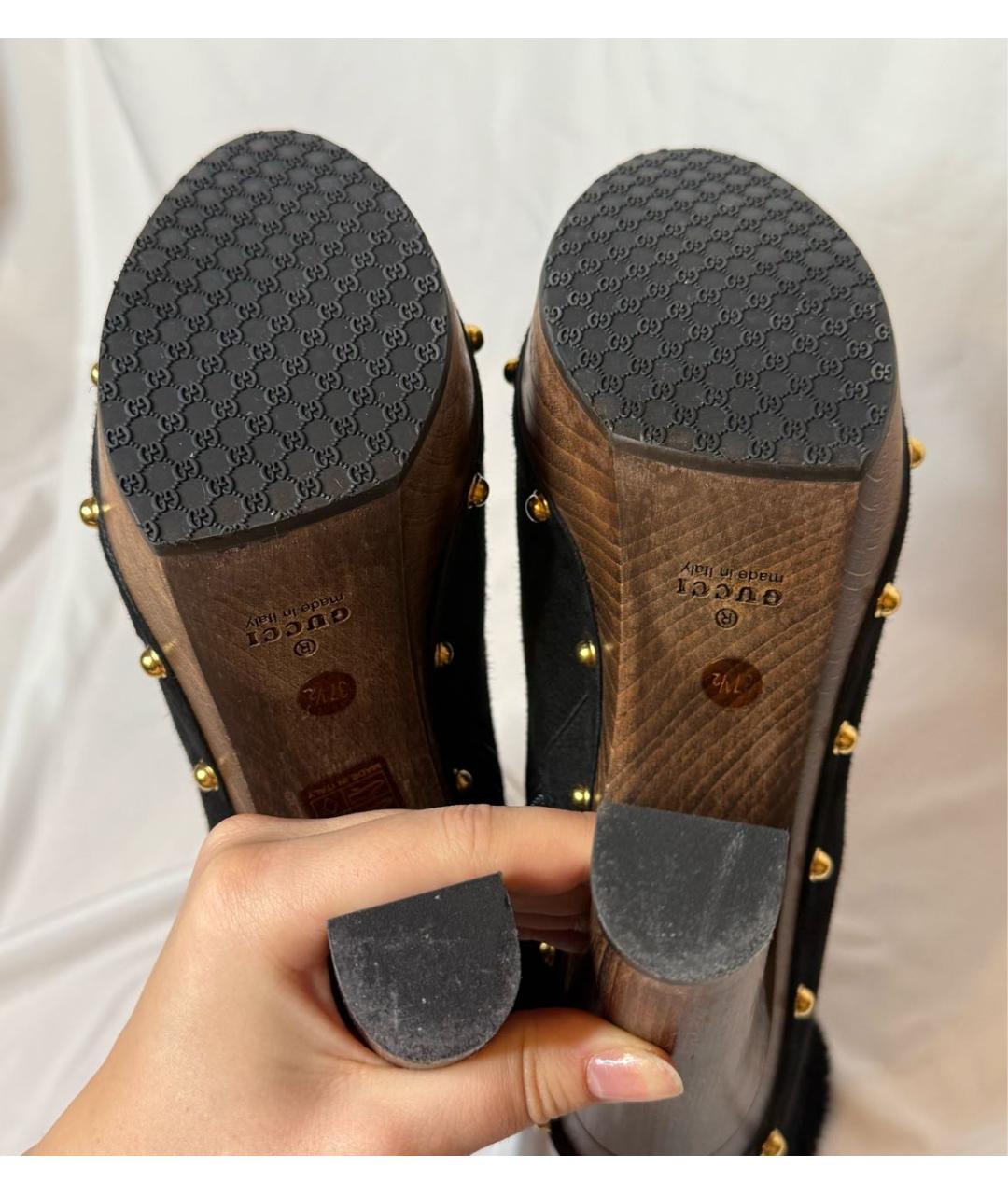 GUCCI Черные замшевые ботильоны, фото 5