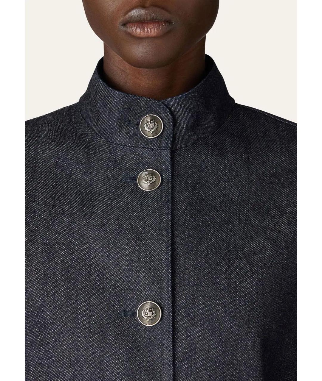 LORO PIANA Темно-синий деним жакет/пиджак, фото 2