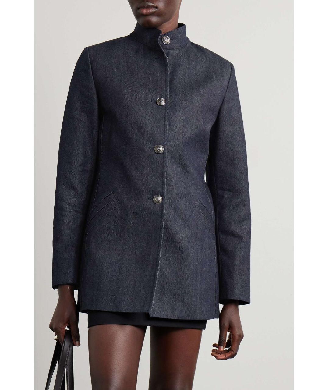 LORO PIANA Темно-синий деним жакет/пиджак, фото 3