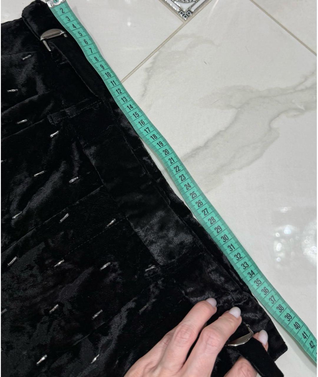 THE ATTICO Черные вискозные брюки широкие, фото 5