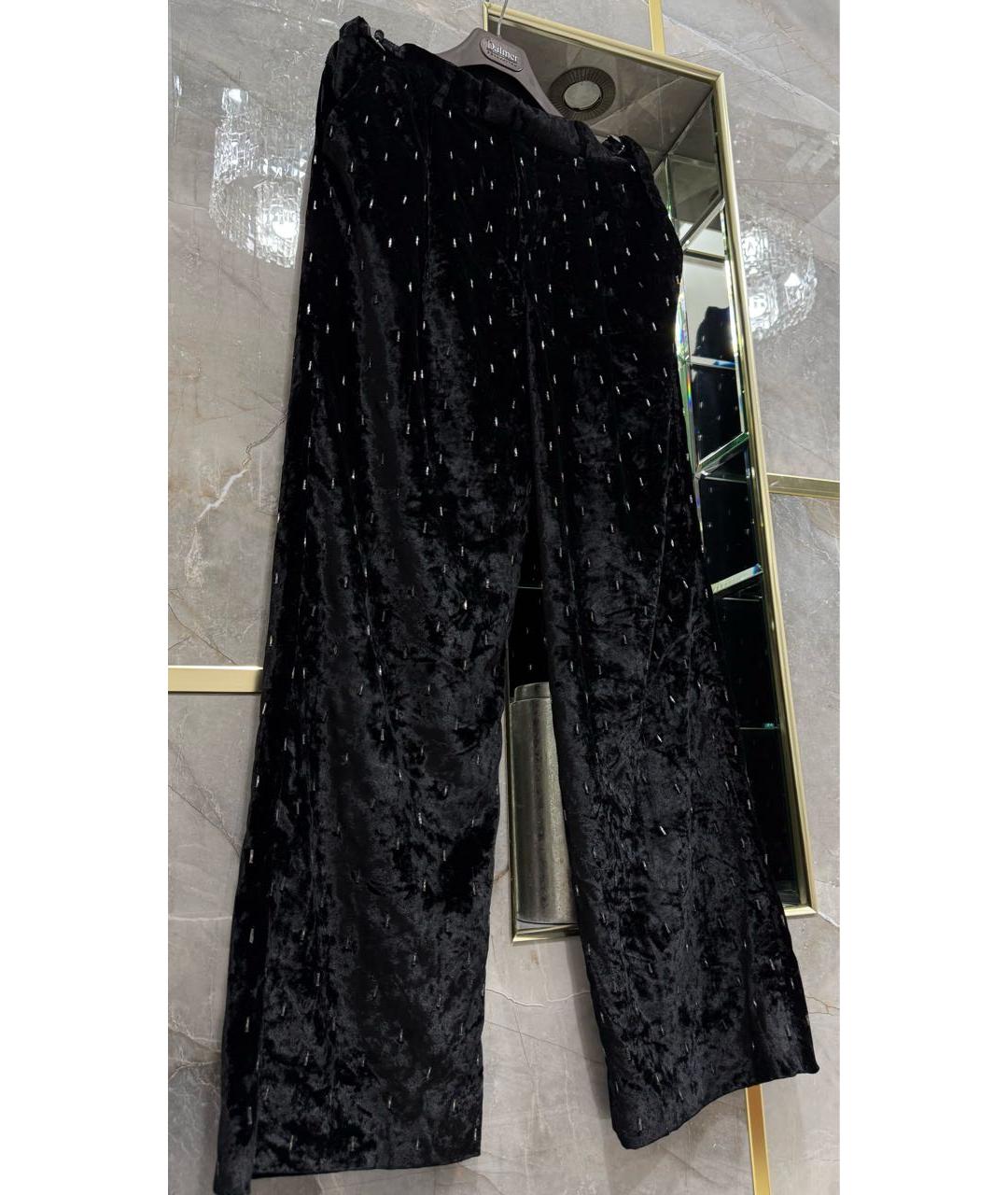 THE ATTICO Черные вискозные брюки широкие, фото 3