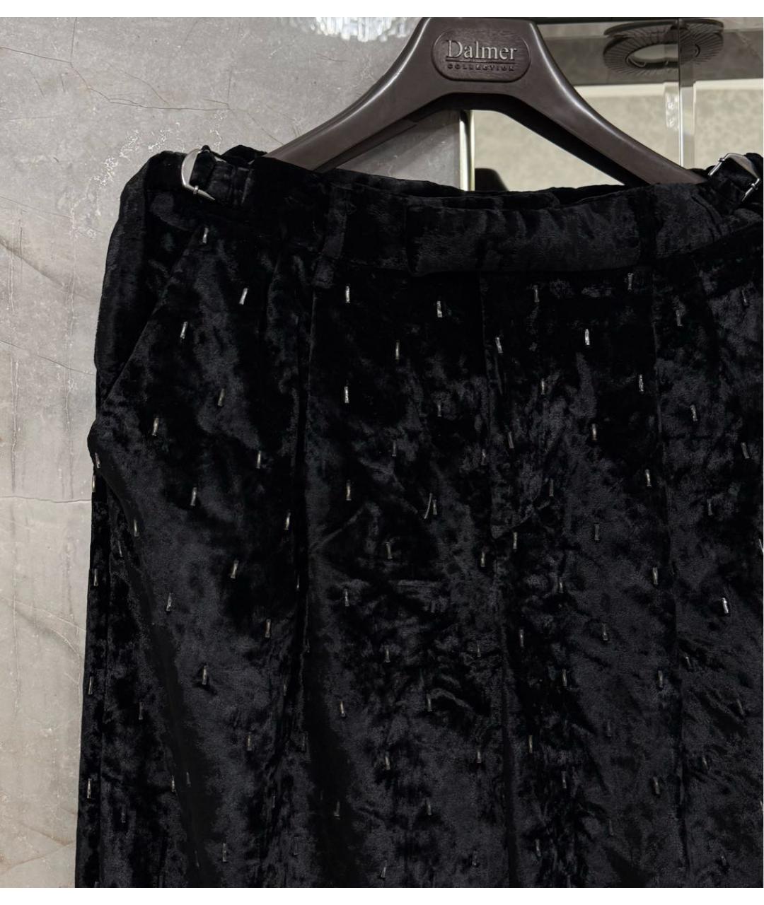 THE ATTICO Черные вискозные брюки широкие, фото 2